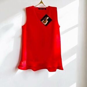 Inman Red Tiered Sleeveless Top Size Small New with Tags
